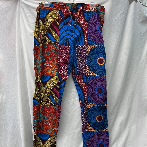 African inspired kenta cloth dashiki 2 piece suit men sz m-l - Picture 5 of 7